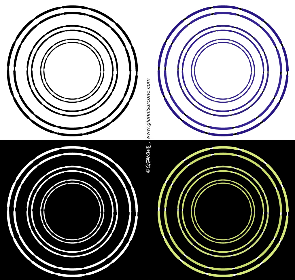 Scintillating concentric rings