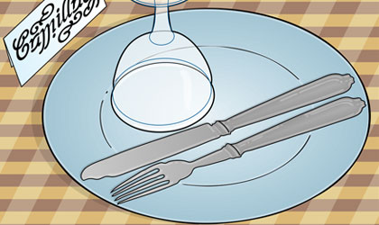 Camilla and the magic glass, rotational ambigram