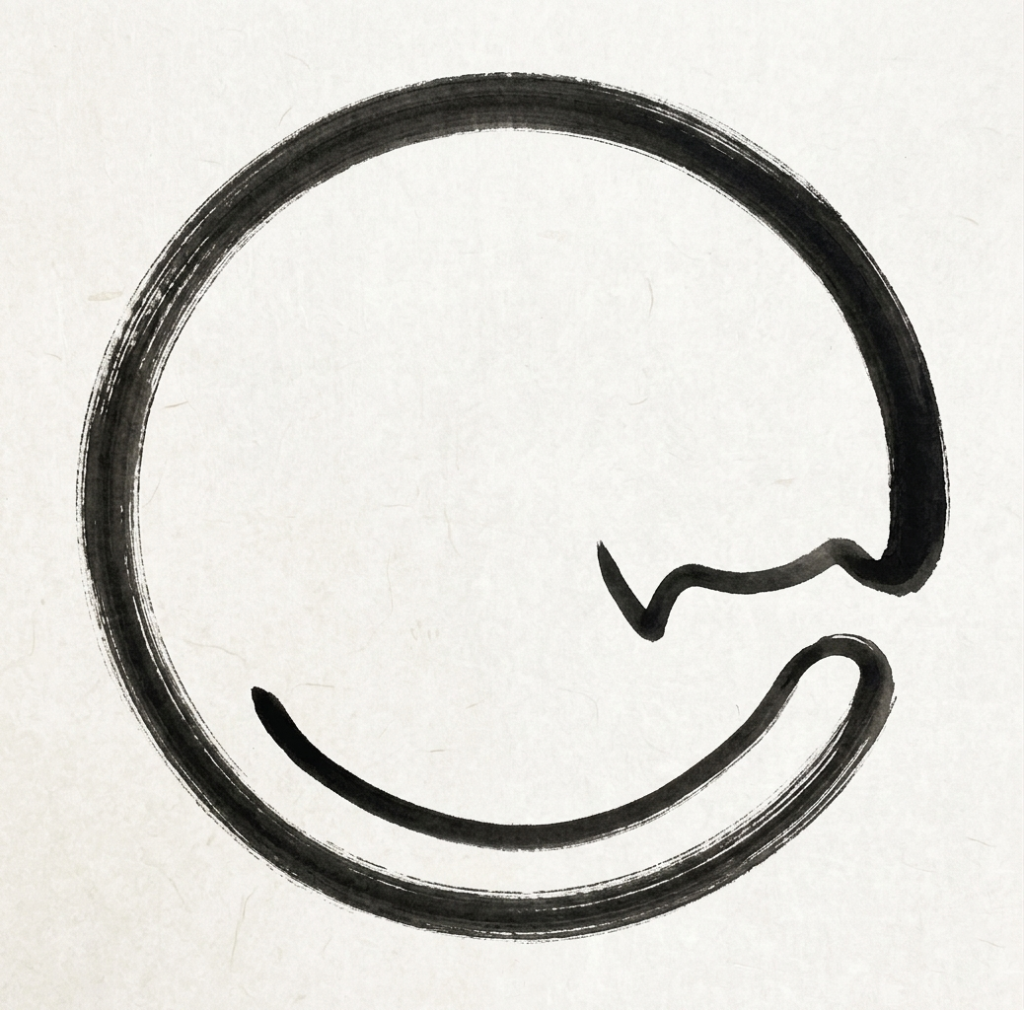 sumi-e zen cat