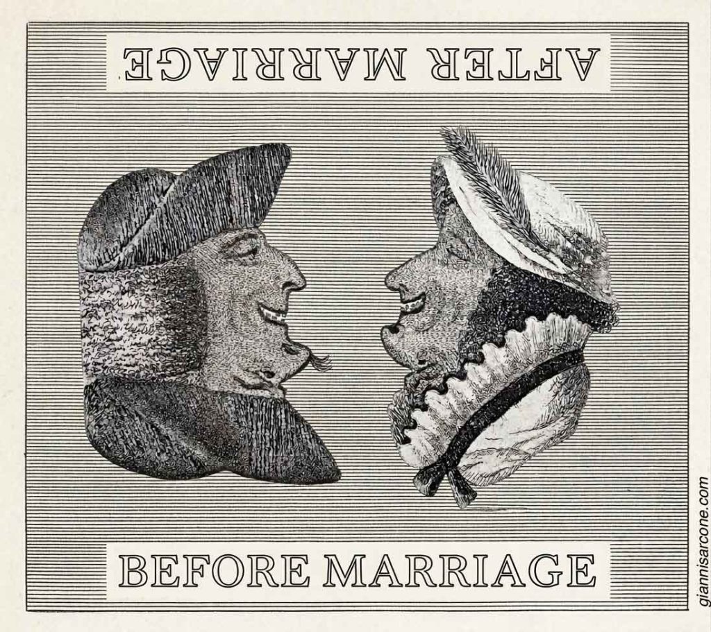 Before and After Marriage - Etching